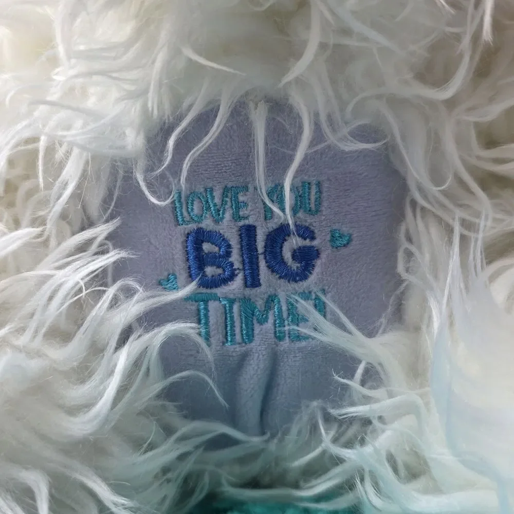 North Pole Fuzzies Yeti Medium Stuffed Animal Plush, White Blue, Super Soft